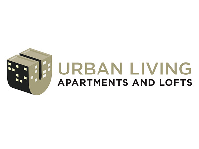 Urban living logo apartment building living loft logo u urban window