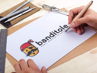 Banditole Logo bandit blog design gamer logo moustache movember pirate vlog