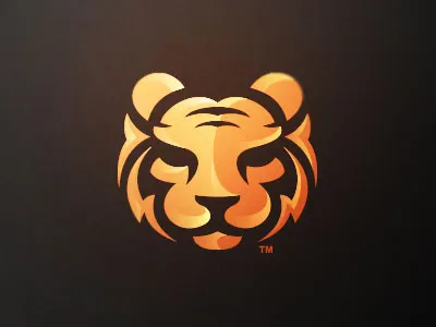 Tiger #2 logo logotype mark negative space tiger