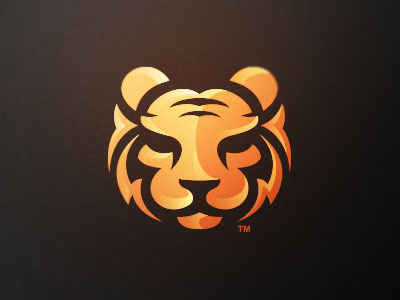 Tiger #2 logo logotype mark negative space tiger