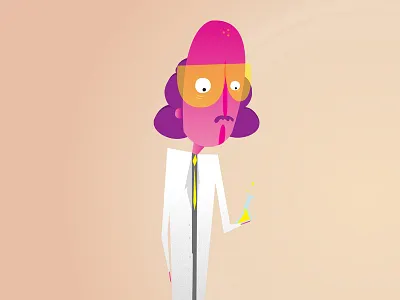 Skinny Mad Scientist bold experiment goggles illustration illustrator lab mad science scientist skinny vector