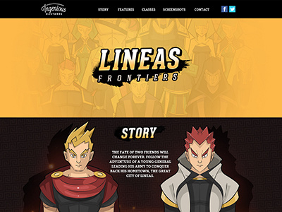 Lineas Frontiers website android game ios iphone mangas puzzle game rpg