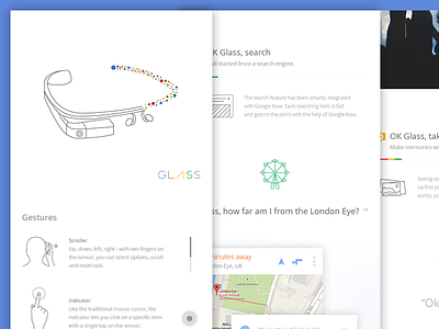 Google Glass Case Study Live! behance colour design flat glass google harvey lorimer project ui ux