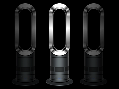 Dyson Hot + Cold AM05 black fan heater nickel