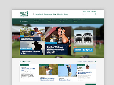 PGA Australia design flat ui responsive