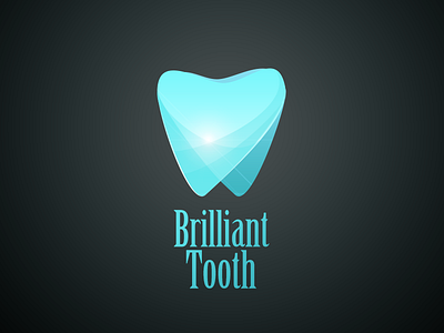 Brilliant Tooth flat gradient illustration logo simple tooth ui vector