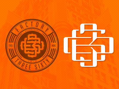 Factory 360 Marks 360 badge factory monogram nyc orange seal