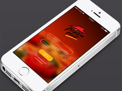 Login page behance login pizza