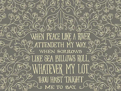 It Is Well With My Soul calendar flowers hand lettering hymn hymns pattern patterns