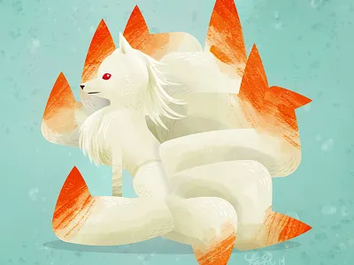 Ninetales doodle drawing illustration ninetales personal pokemon pokémon the great november art a thon watercolor
