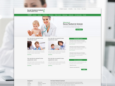 Danish Pediatric Society clean danish pediatric society minimalistic simple website