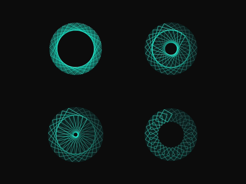 Animation Experiment #18 animated animation canvas circles code codepen gif javascript motion