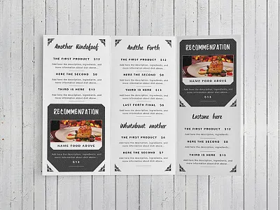Elegant Food Identity 3 bar design drink elegant food identity menu poster restaurant table template tent