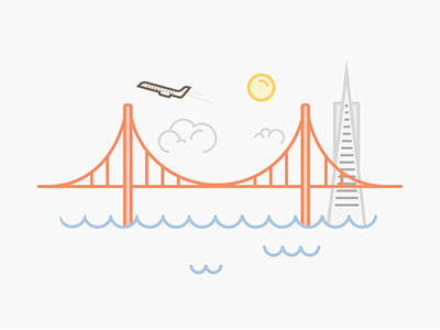 San Francisco frisco lineart minimal
