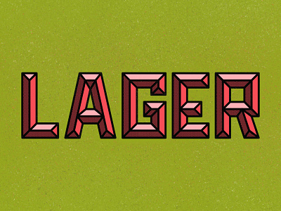 Lager Lettering bevel lettering type vector