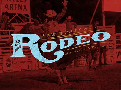 Kaw Valley Rodeo Association 1976 deming illustrator kansas logo logotype rodeo western