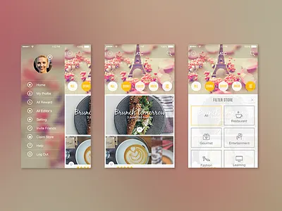 Yelp-like app design. app ios ios 8 iphone 6 mobile rate yelp