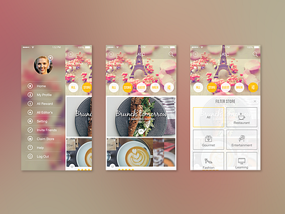 Yelp-like app design. app ios ios 8 iphone 6 mobile rate yelp