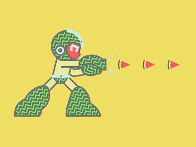 megaman got a new powerup 2d illustration after effects megaman vector