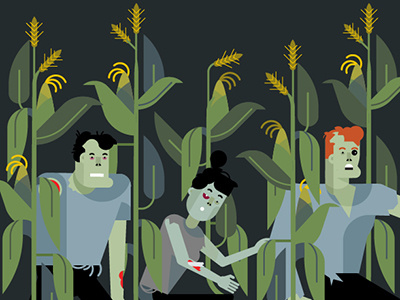 Zombies character corn zombies