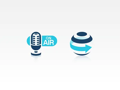 3Dimensional 3d communication design globe iconography icons internet microphone sodafish