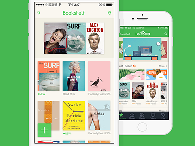 Book baidu book flat green ios7 iphone6 read