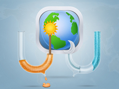 Weather drops earth glass ios liquid moon sky sun