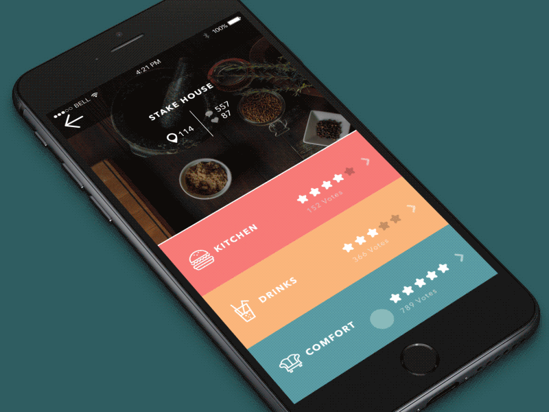 GIF for the Resto App animation appdesign flat gif interface ios8 iphone6 studio ui ukraine ux