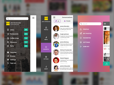 Navigation UI in three styles ios ios 8 ui ui design user interface