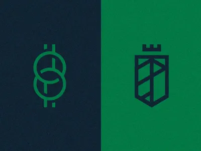 SFC blue crown dollar financial flag golf green logo shield sports symbol vintage