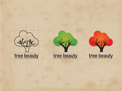 Geometric tree logo template (Re-design) circle corporate creative geometric geometry green leaf old retro sketch tree vintage
