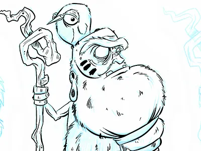 Jungle Shaman Character Sheet beard bird character jungle magic rainforest shaman staff tribal tribe witchcraft