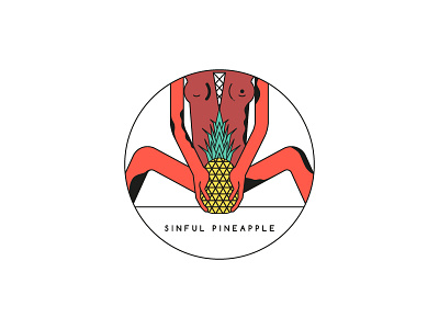 Sinful Pineapple body pineapple retro seventies sinful vector woman