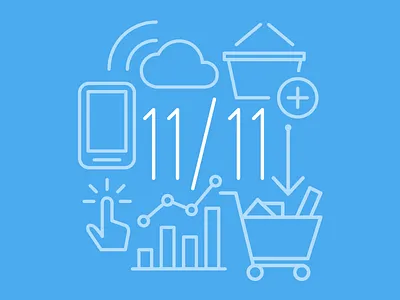 11/11 1111 commerce illustration