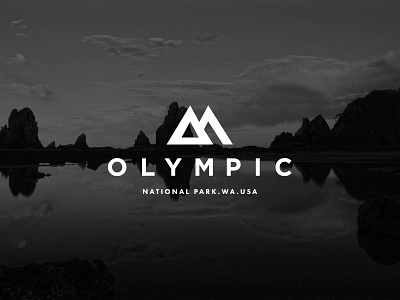 Olympic National Park brand design gotham hill logo mark mountain outdoors outside symbol type