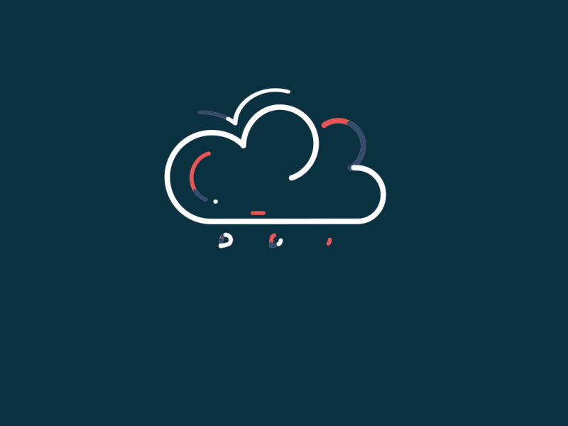 weather_preview after effect animated cloud gif icon line minimal rain weather