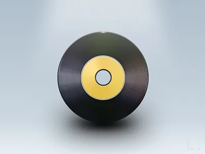 LP black china disc icon