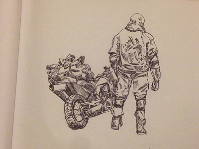 Bike sketch #2 art drawing illustration ink sketch