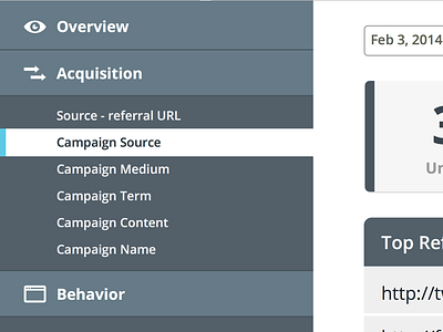 Analytics Navigation nav side