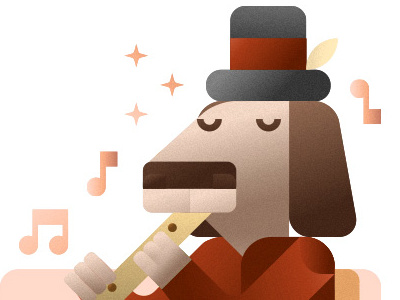 Dog flutist dog flutist illustration music orchestra