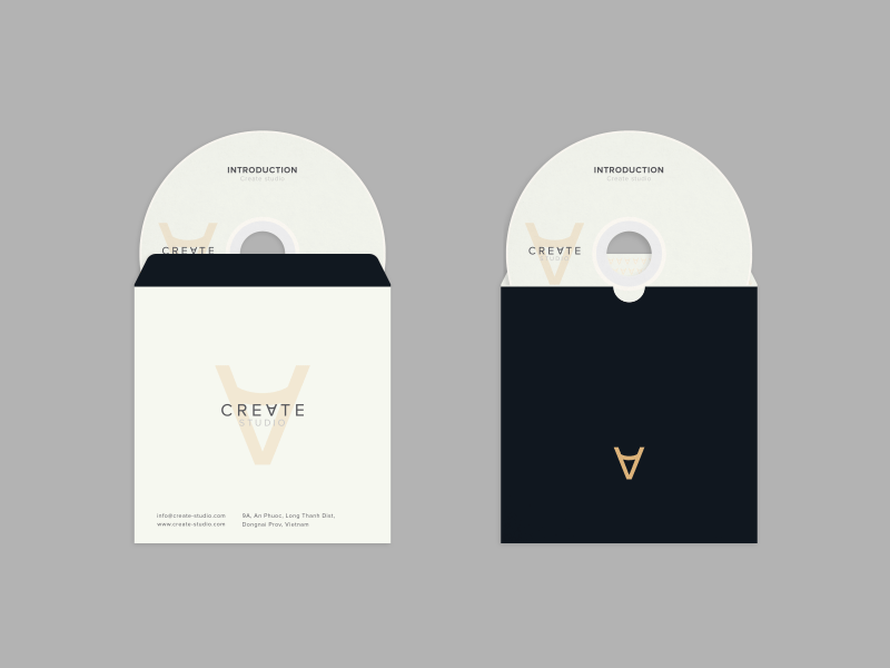 Create Studio black brand branding bronze cd cover create identity studio vietnam wip yellow