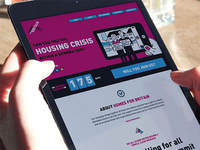 Homes For Britain Campaign campaign design flat illustrations modern parallax responsive uk web website