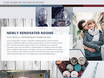 Olde Harbour Inn Moodboard Small contemporary hotel modern moodboard savannah website