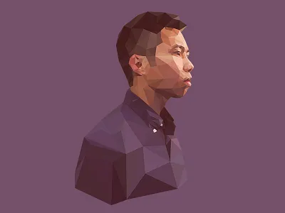 Low Poly Portrait drawing geometric graphic design illustration low poly lowpoly poly polygon portrait self portrait