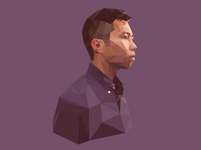 Low Poly Portrait drawing geometric graphic design illustration low poly lowpoly poly polygon portrait self portrait