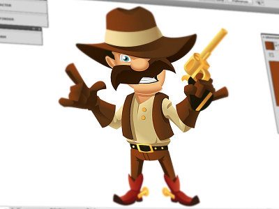 Cowboy cowboy gun progress shot vector western work