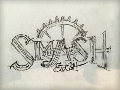 Smash Pencil gear pencil typography