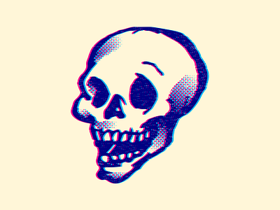 skull sketches cmyk drawing halftone illustration skeleton skull skulls