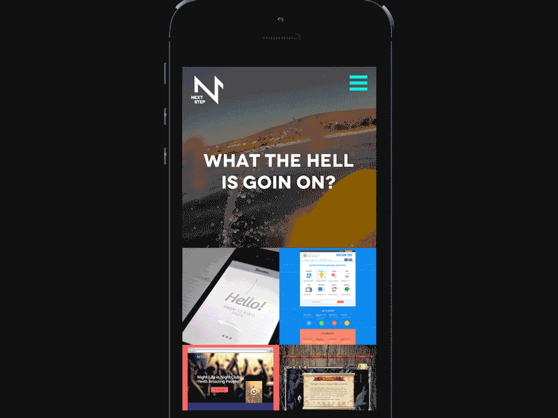 The Next Step - mobile version (wip) agency gif mobile responsive rwd ui ux web web design