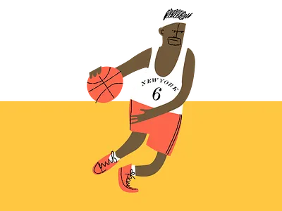 Basketball Player basketball illustration knicks new york nyc